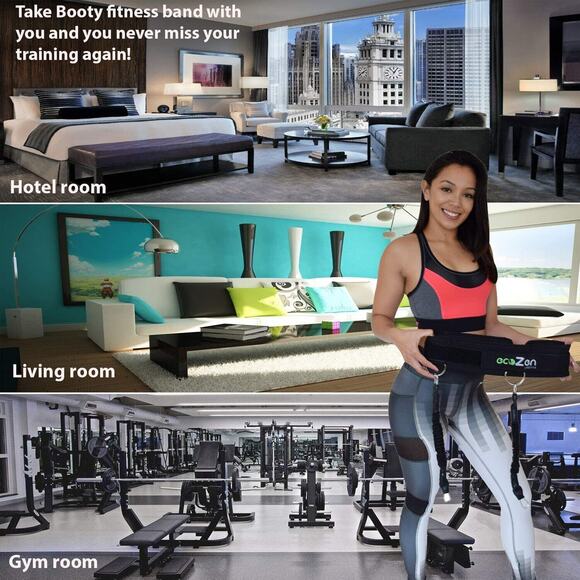 Booty Legs Resistant Bands With Adjustable Belt 3 Adaptable Levels Of Resistance - Picture 7 of 12